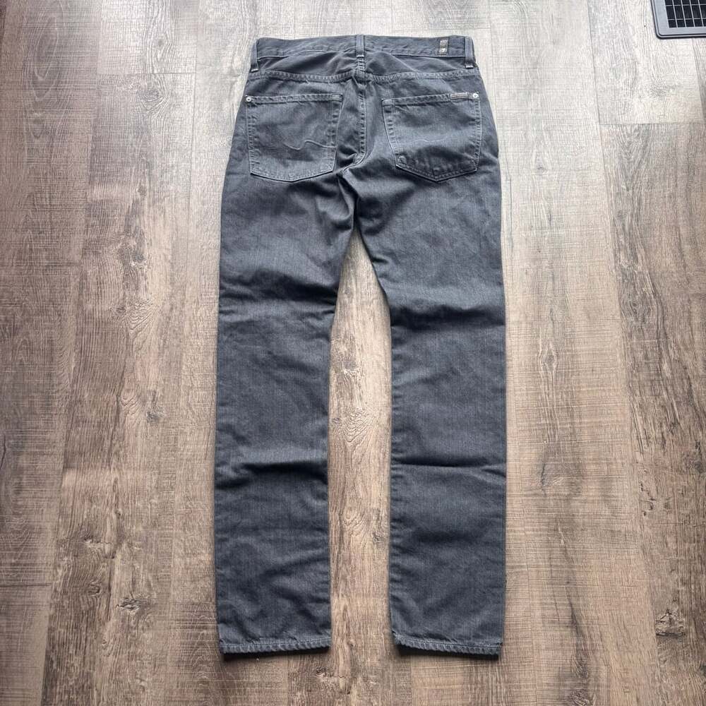 7 For All Mankind Paxtyn Skinny Jeans Dark Grey Faded